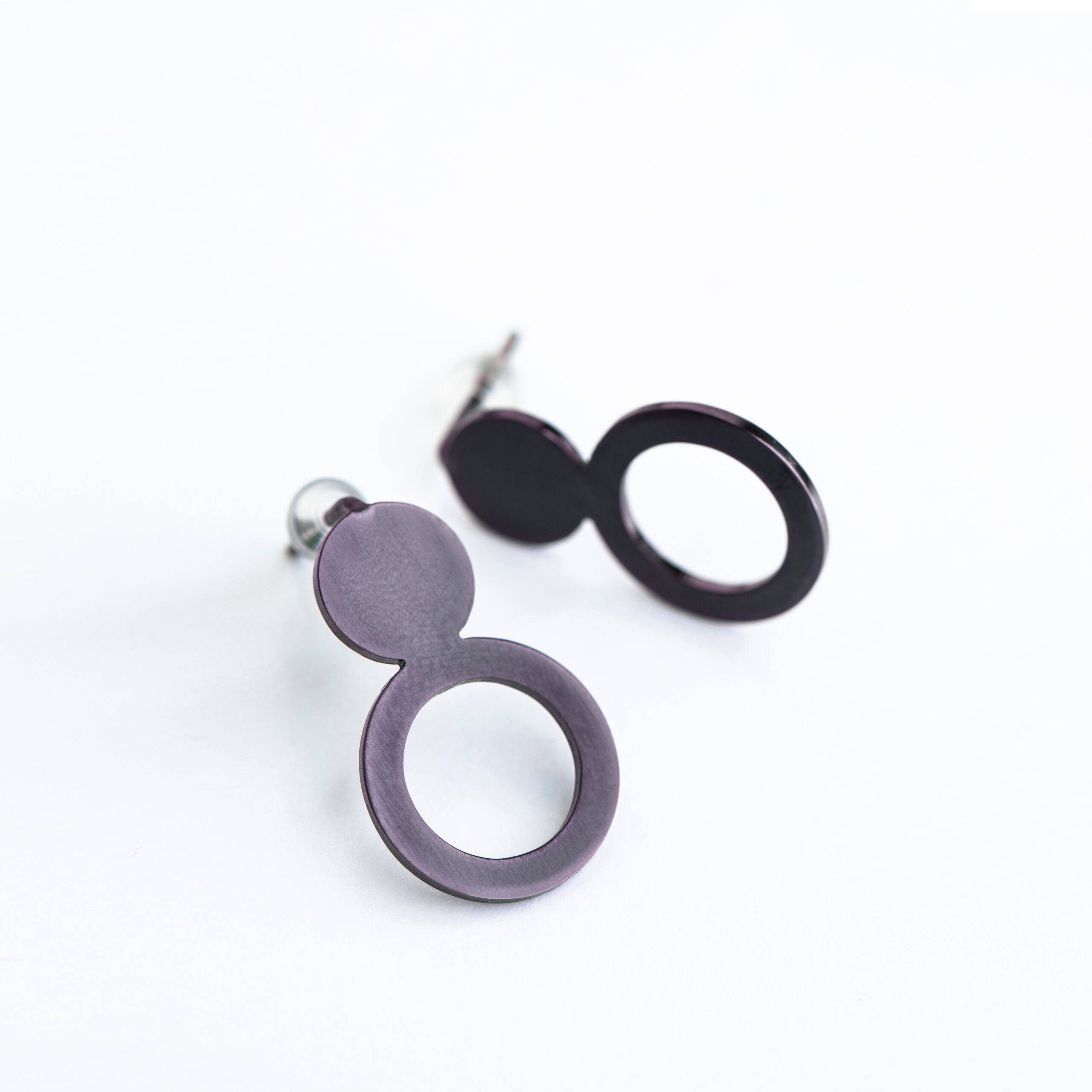 Earrings Arc - Purple