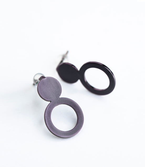 Earrings Arc - Purple