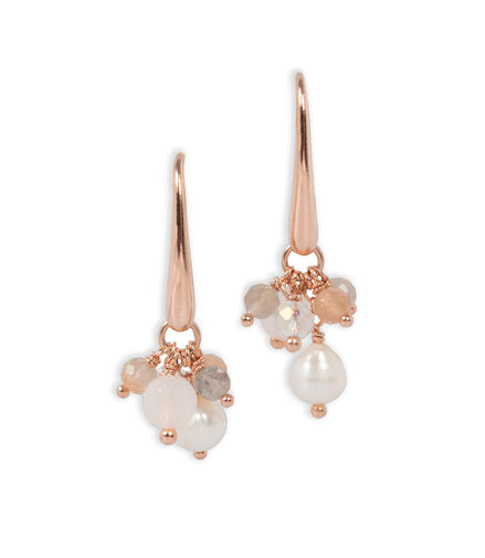 Cherie Petite Earrings - Rose Gold and Silver