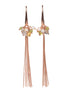 Cherie Color Tassel Earrings - Rose Gold and Silver