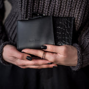 Classic Leather Wallet MINI TAAL - Black