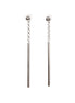 Dots Falling Earrings - Rose Gold and Silver