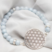 Flower Of Life Bracelet - Aquamarine