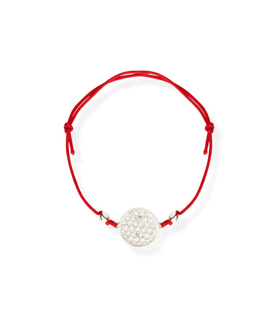 Flower Of Life Bracelet S – Red Cord