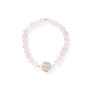 Flower Of Life Bracelet S – Rose quartz