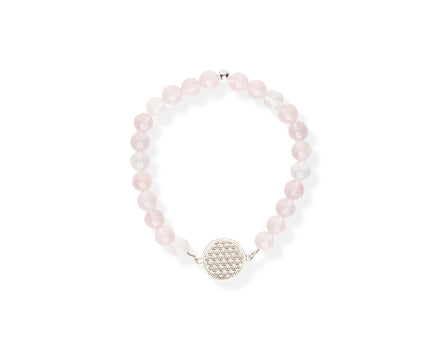Flower Of Life Bracelet S – Rose quartz