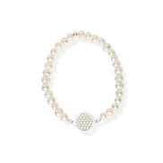 Flower Of Life Bracelet S – White Pearl