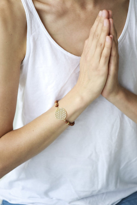 Flower Of Life Bracelet - Sandalwood