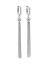 Metropolitan Glow White Tassel Earrings - Rose Gold and Silver