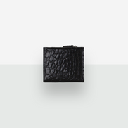 Classic Leather Wallet MINI TAAL - Black Croco