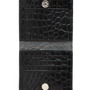 Classic Leather Wallet MINI TAAL - Black Croco