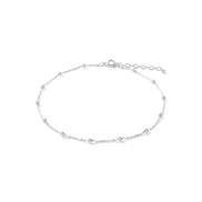 Mini Bubble Anklet - Silver