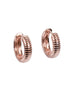 Serena Hoopy Earrings - Rose Gold and Silver