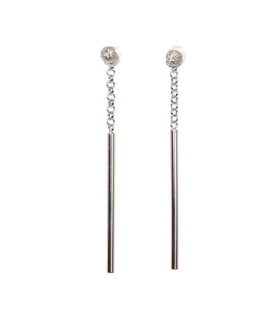 Stardust Falling Earrings - Rose Gold and Silver