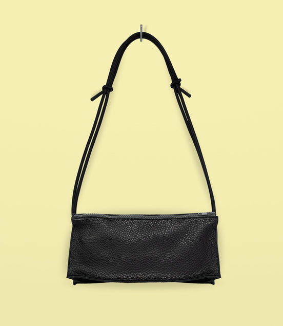 Handmade Leather Bum Bag - Black and Black