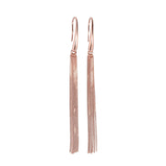 Cherie L-Tassel Earrings - Rose Gold and Silver