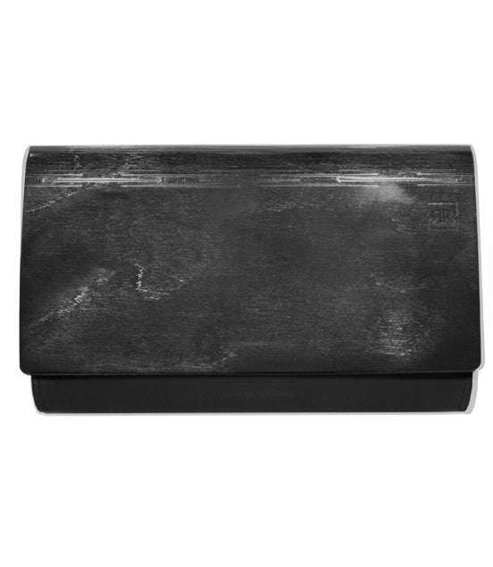 Large Glossy Wood Clutch
