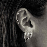 Ella Hoops Earrings - Silver