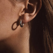 Ella Hoops Earrings - Silver