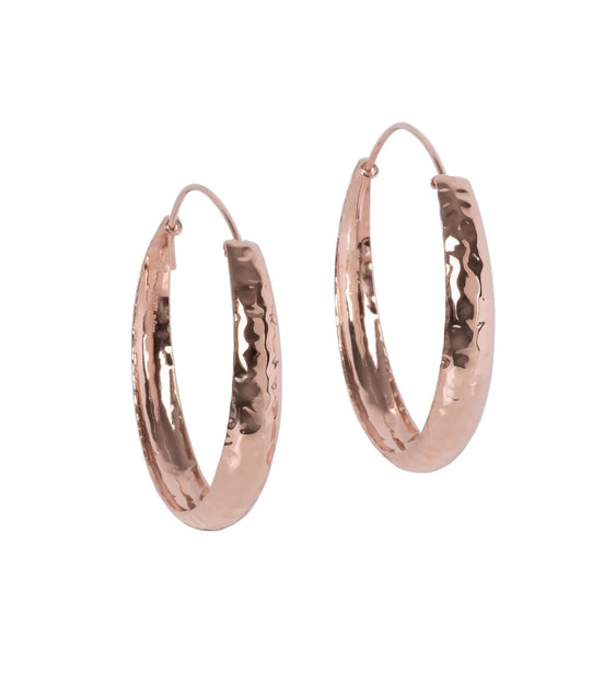 Helena Hoops Earrings - Rose Gold and Silver