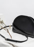 Leather Handbag Half Moon - Black
