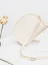 Leather Handbag Half Moon - Cookie
