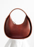 Leather Handbag Mini Moon - Cognac