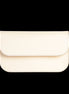 Leather Handbag Model Baguette with Two Straps - Cookie