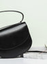 Leather Handbag Moon Pack - Black