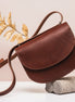 Leather Handbag Moon Pack - Cognac