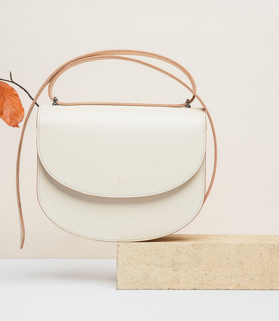 Leather Handbag Moon Pack - Cookie