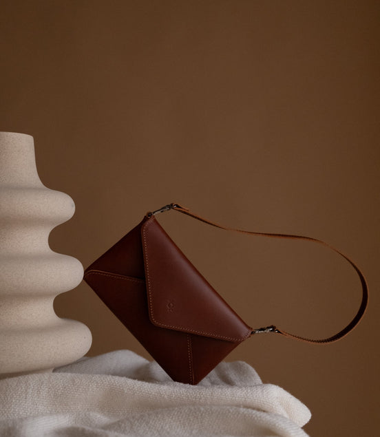 Mini Model Clutch with 3 Straps - Cognac
