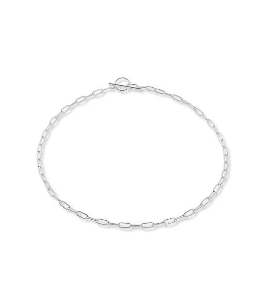 Paper Clip Choker - Silver