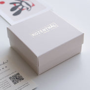 Dotted Porcelain Heart Studs -  Pink