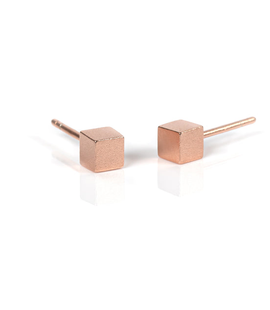 Airy Dots Earrings - Rose Gold, Silver and Black