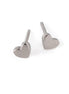 Shiny Heart Earrings - Rose Gold and Silver