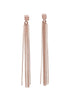 Solid C-Tassel Earrings - Rose Gold and Silver