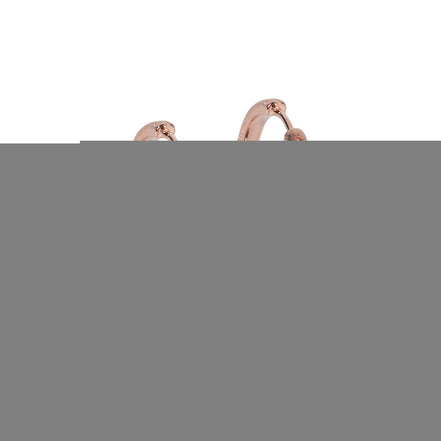 Sugar Hoops L Earrings - Rose Gold and Silver