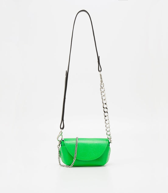 Handmade Leather Shoulder - Neon Green